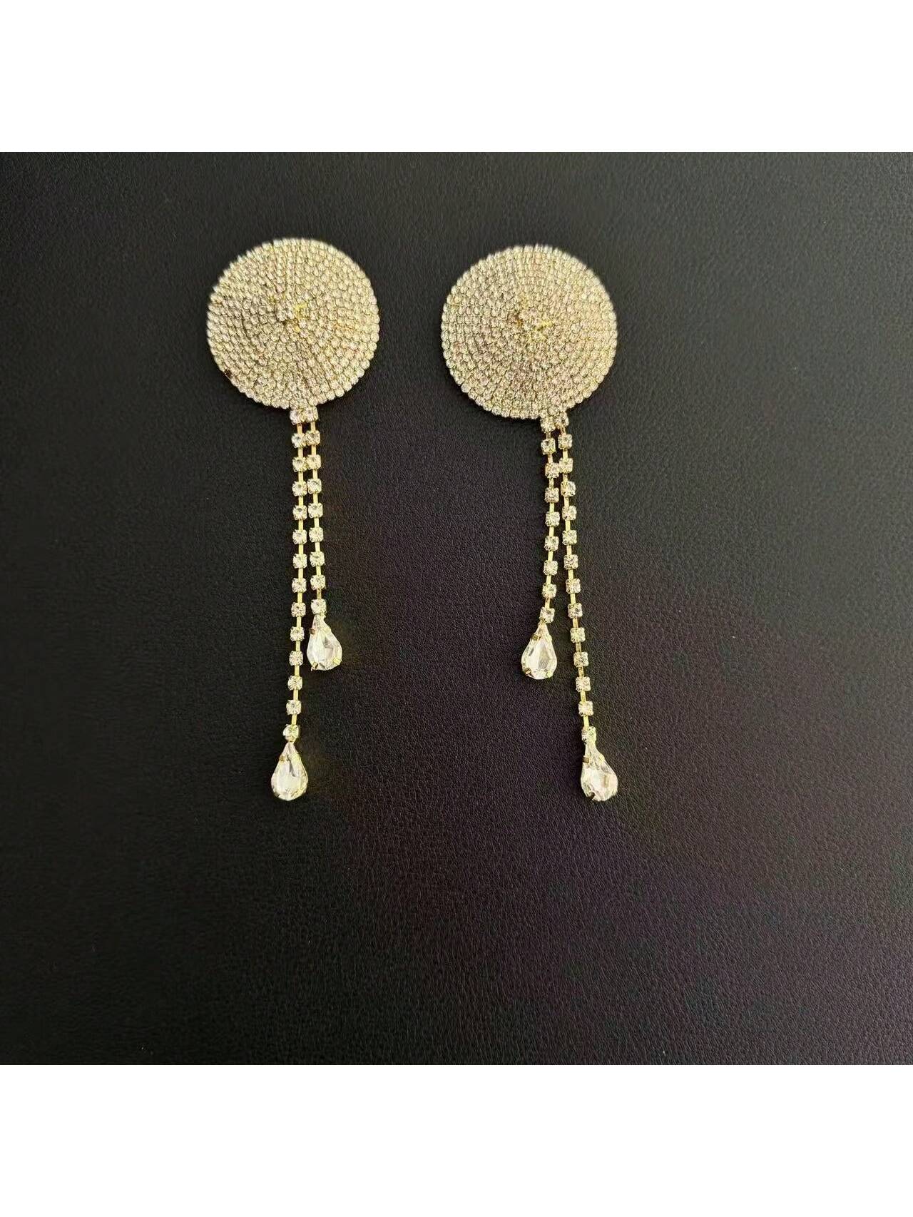 Body Jewelry Art - ไรน์สโตนสุดเซ็กซี่ คริสตัลประดิษฐ์พู่หรูหราและเซ็กซี่เหมาะสำหรับเป็นของขวัญวันวาเลนไทน์และสวมใส่ตามฤดูกาล