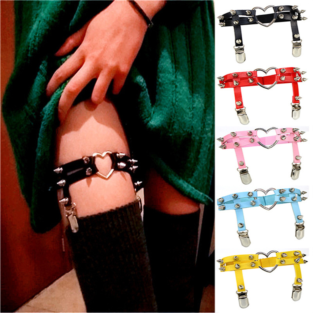 Body Jewelry In Bulk - 1 ชิ้นผู้หญิง Punk Goth หัวใจ PU