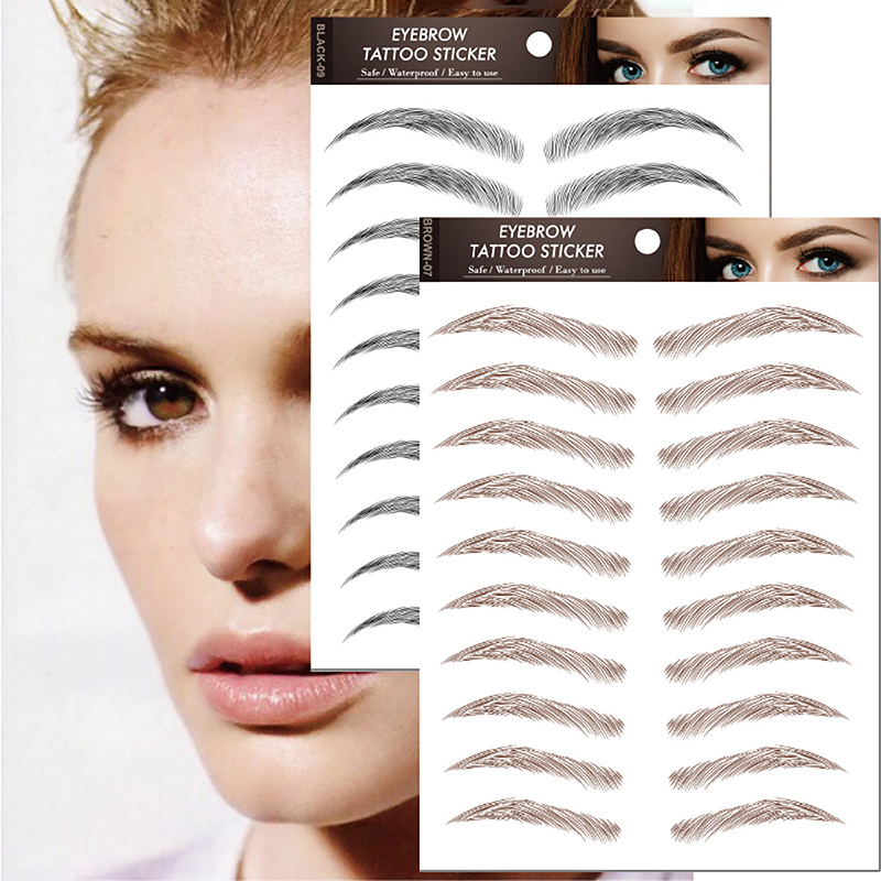 กันน้ํา 6D Eyebrow Tattoo สติก - Body Jewelry Waterproof บทวิจารณ์และราคา