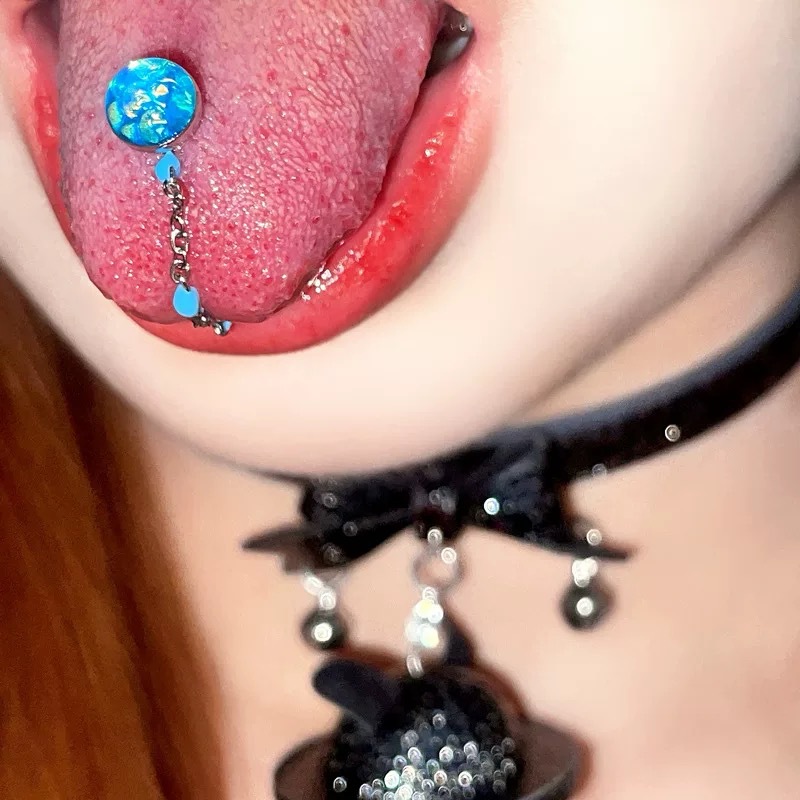 จิวเจาะลิ้นไทเทเนียมสตีลพร้อมโ - Body Jewelry Quality บทวิจารณ์และราคา