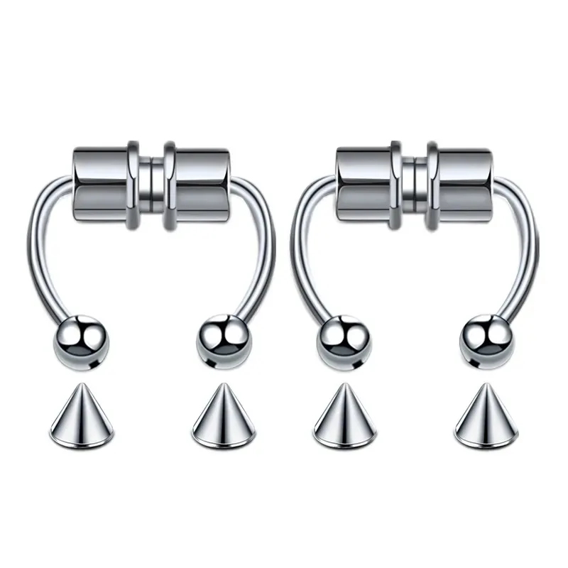 1/2/3 ชิ้น แหวนจมูกแม่เหล็กปลอ - Body Jewelry Art บทวิจารณ์และราคา