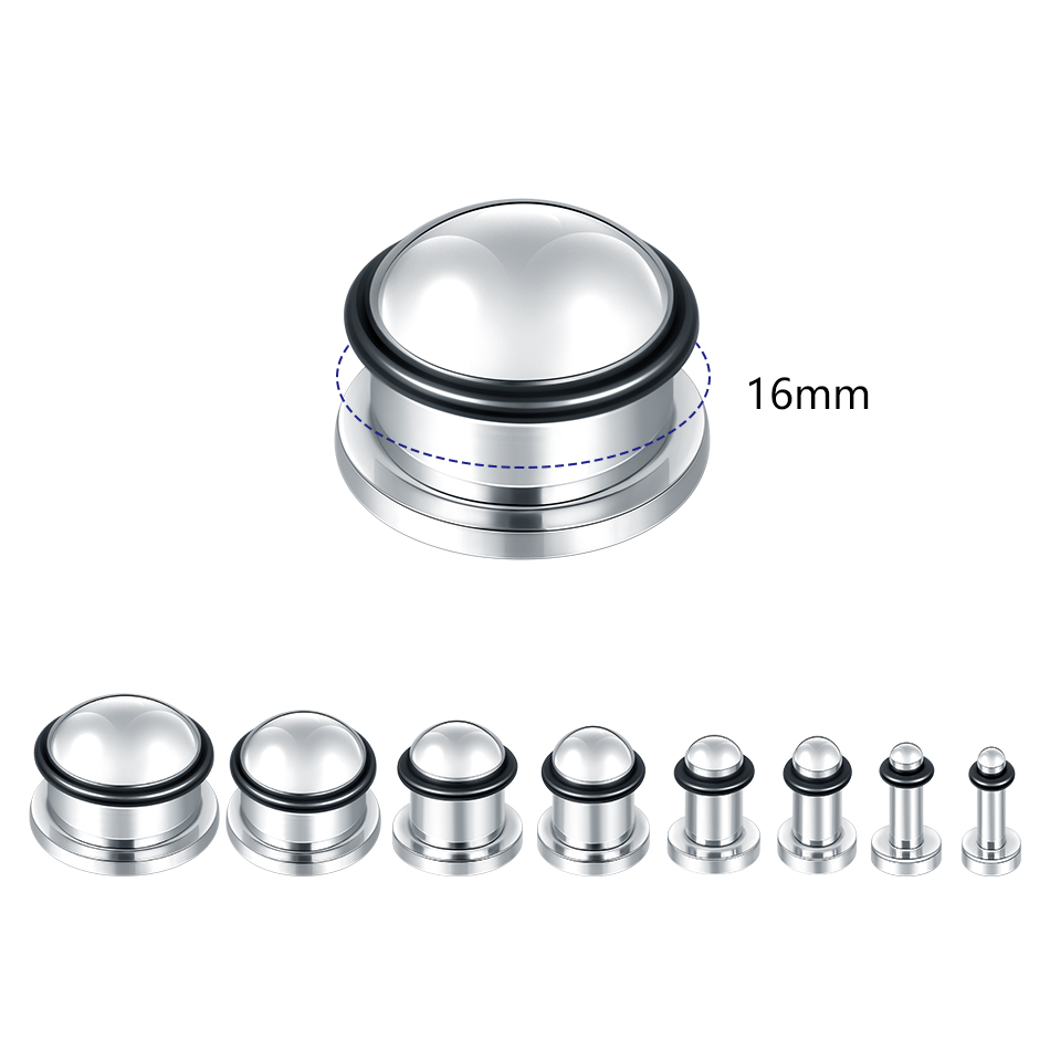 1 คู่สแตนเลสสตีลหูอุโมงค์ต่างห - Body Jewelry Gauges บทวิจารณ์และราคา