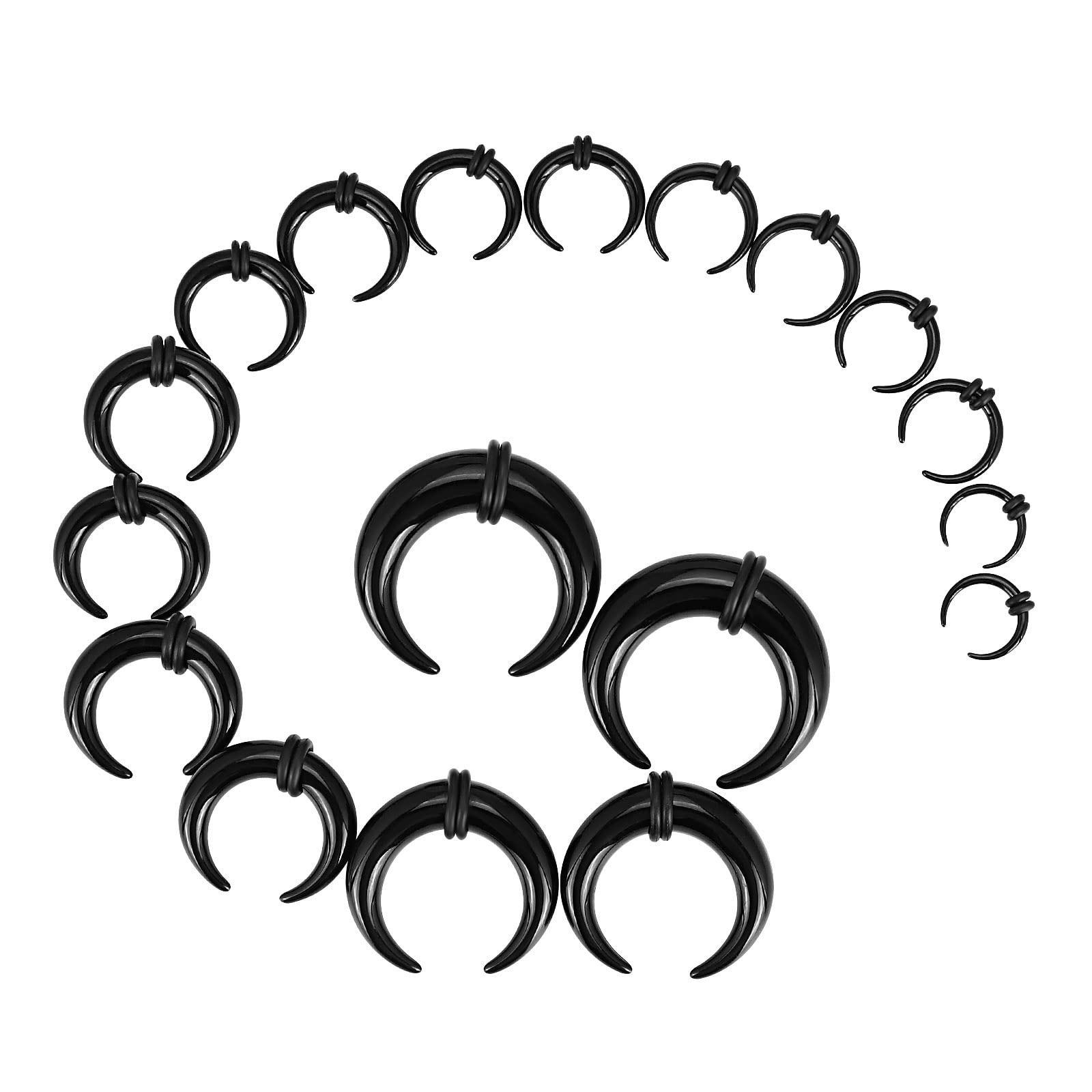 18 ชิ้นอะคริลิค Septum Pincher - Body Jewelry Gauges บทวิจารณ์และราคา