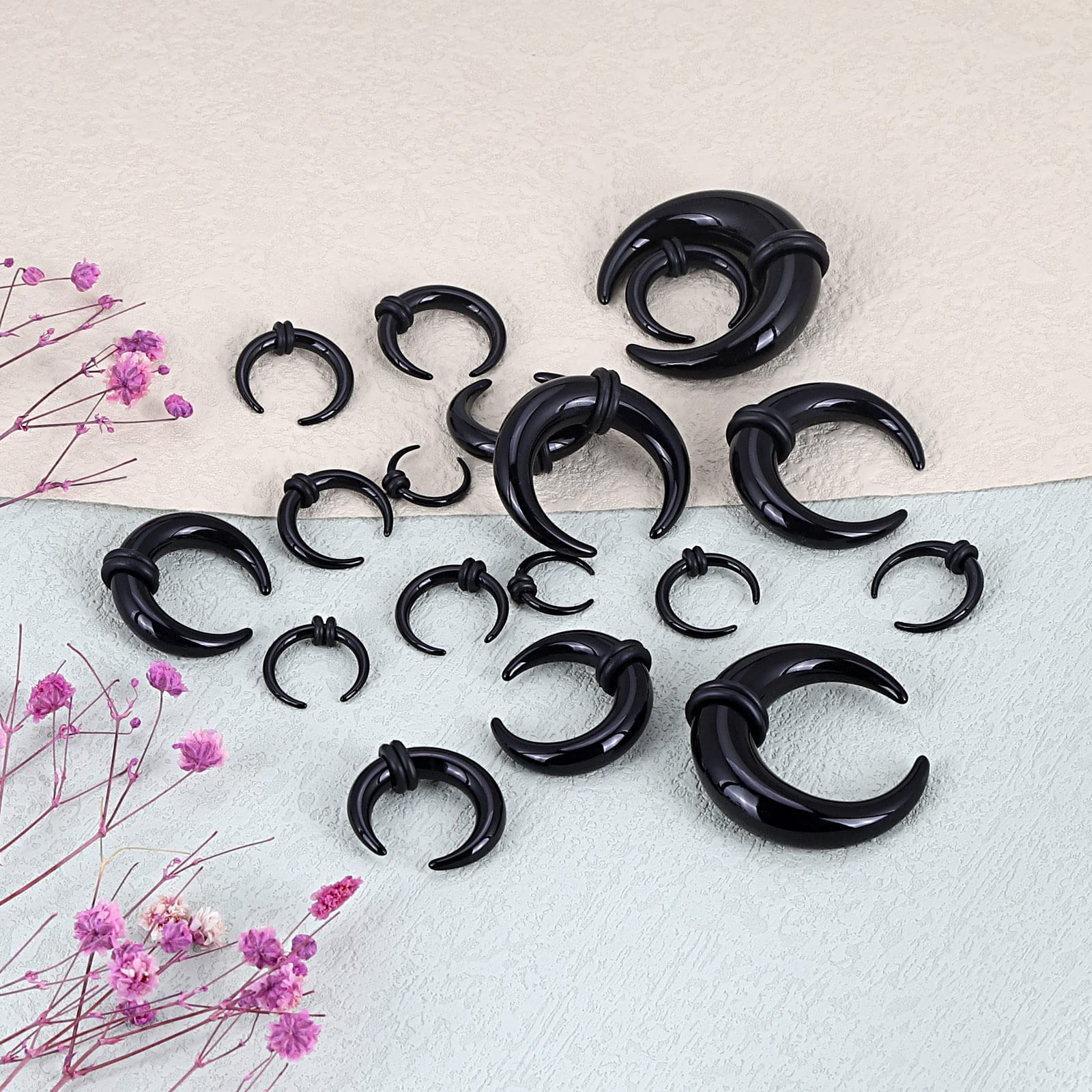 18 ชิ้นอะคริลิค Septum Pincher - Body Jewelry Gauges บทวิจารณ์และราคา
