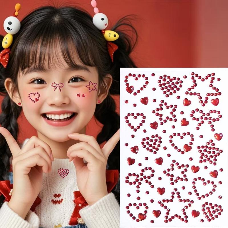 สติกเกอร์ติดหน้าลายหัวใจและดาว - Body Jewelry Art บทวิจารณ์และราคา