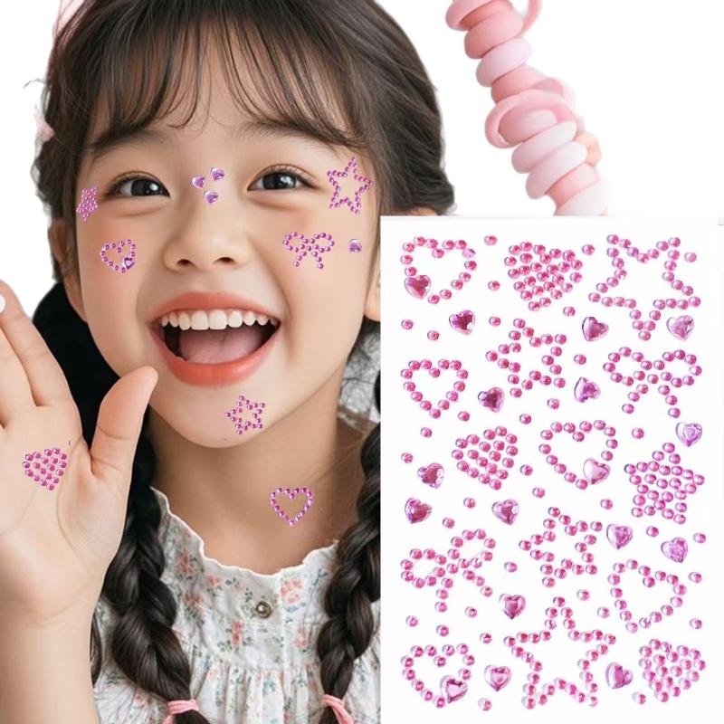 สติกเกอร์ติดหน้าลายหัวใจและดาว - Body Jewelry Art บทวิจารณ์และราคา