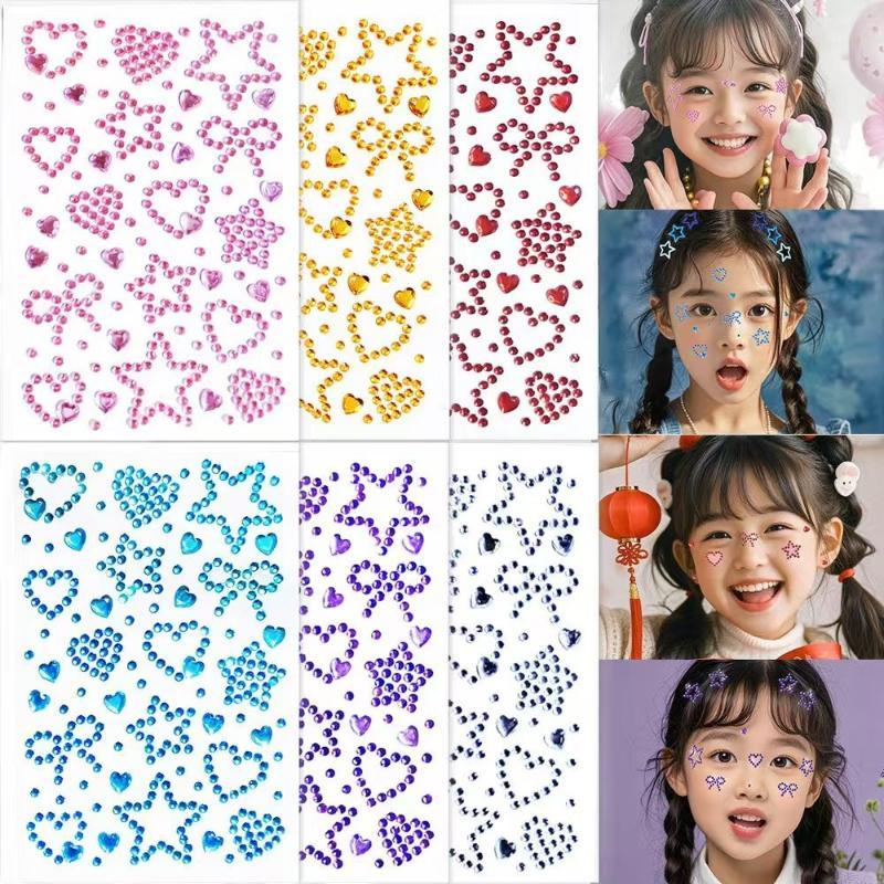 สติกเกอร์ติดหน้าลายหัวใจและดาว - Body Jewelry Art บทวิจารณ์และราคา