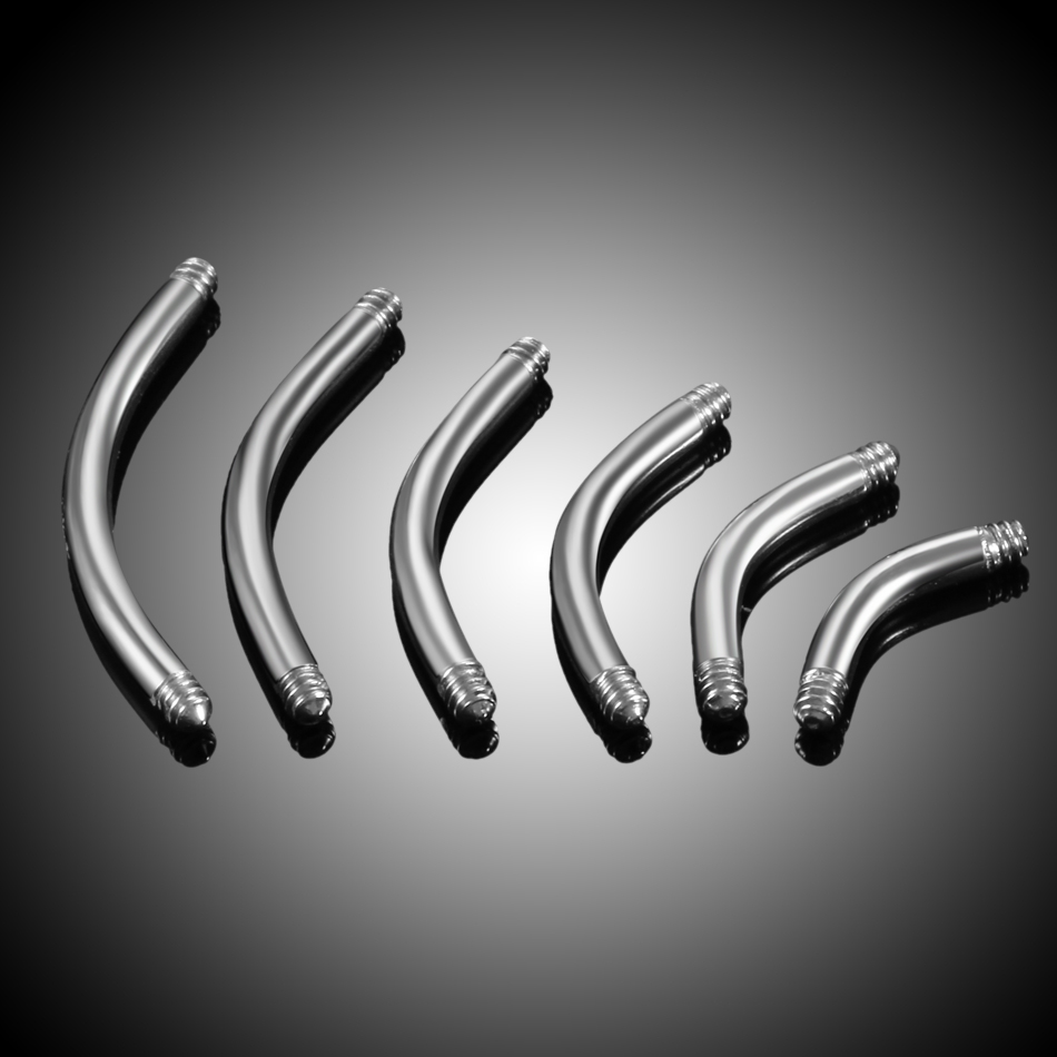 100 ชิ้น/ล็อตกล้วยกล้วยเหล็กสำ - Body Jewelry Gauges บทวิจารณ์และราคา