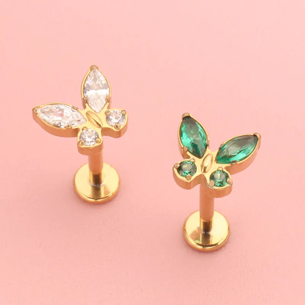 ต่างหูแบบติดหูทรงสตัด รุ่น F13 - Body Jewelry Quality บทวิจารณ์และราคา