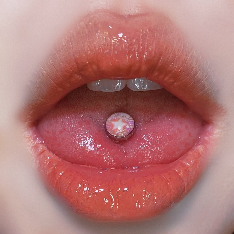 จิวเสียบลิ้นรูปดาวสีฟ้า สแตนเล - Body Jewelry Quality บทวิจารณ์และราคา