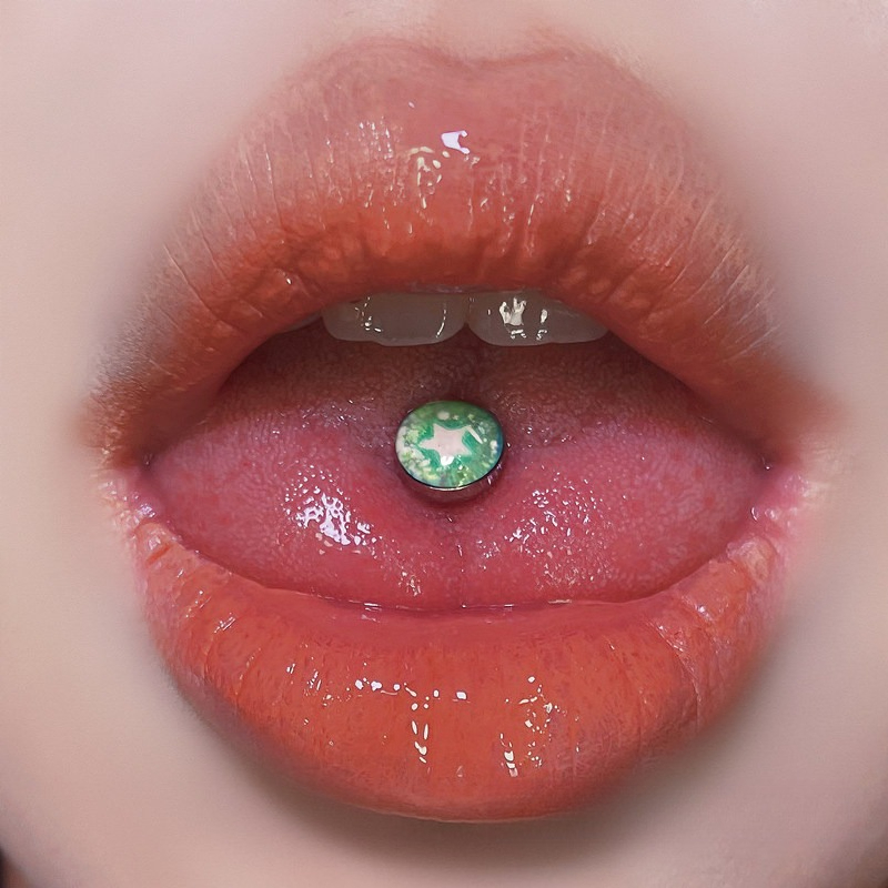 จิวเสียบลิ้นรูปดาวสีฟ้า สแตนเล - Body Jewelry Quality บทวิจารณ์และราคา