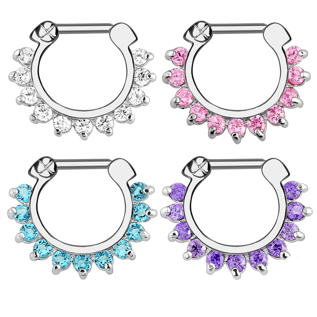 1 ชิ้น ห่วงคลิปหนีบจมูกสำหรับผ - Body Jewelry Art บทวิจารณ์และราคา