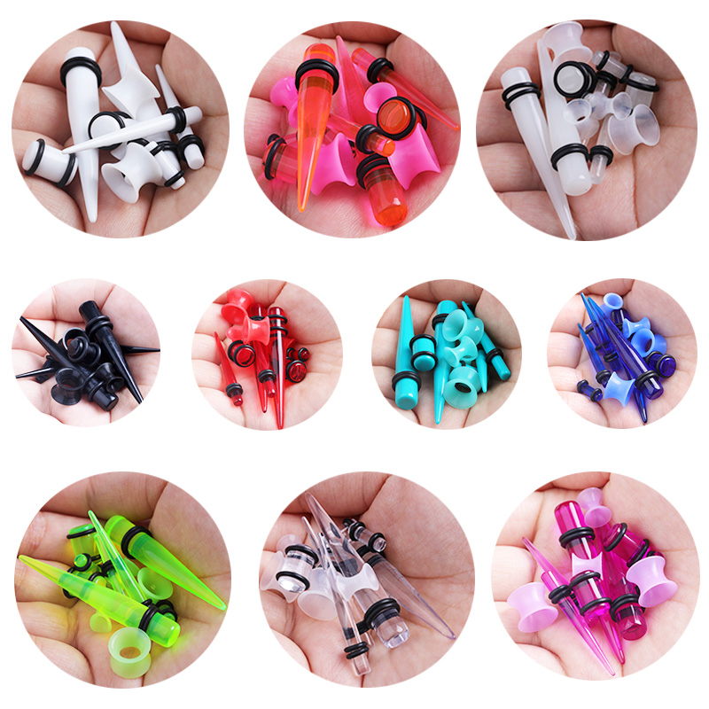 50pcs อะคริลิค SPIKE EAR Gauge - Body Jewelry Gauges บทวิจารณ์และราคา