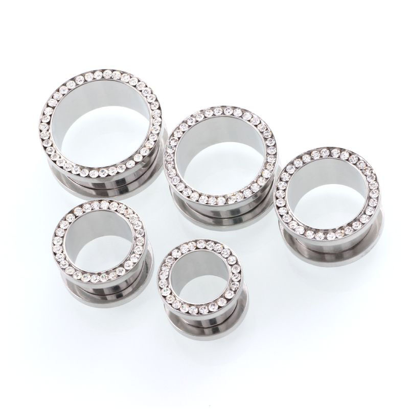 ชุดอุปกรณ์ขยายรูหูแบบคริสตัล 2 - Body Jewelry Gauges บทวิจารณ์และราคา