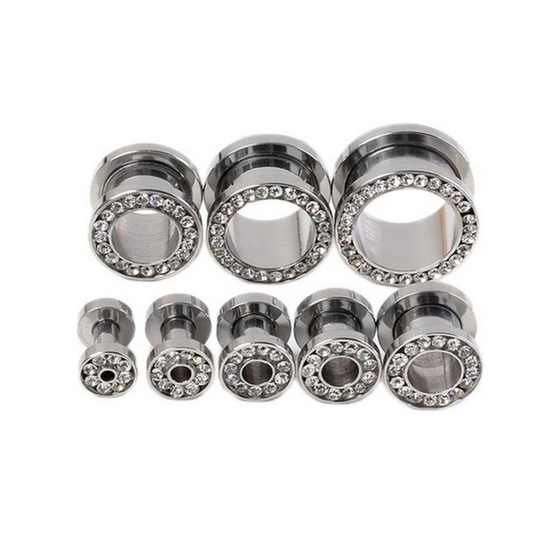 ชุดอุปกรณ์ขยายรูหูแบบคริสตัล 2 - Body Jewelry Gauges บทวิจารณ์และราคา