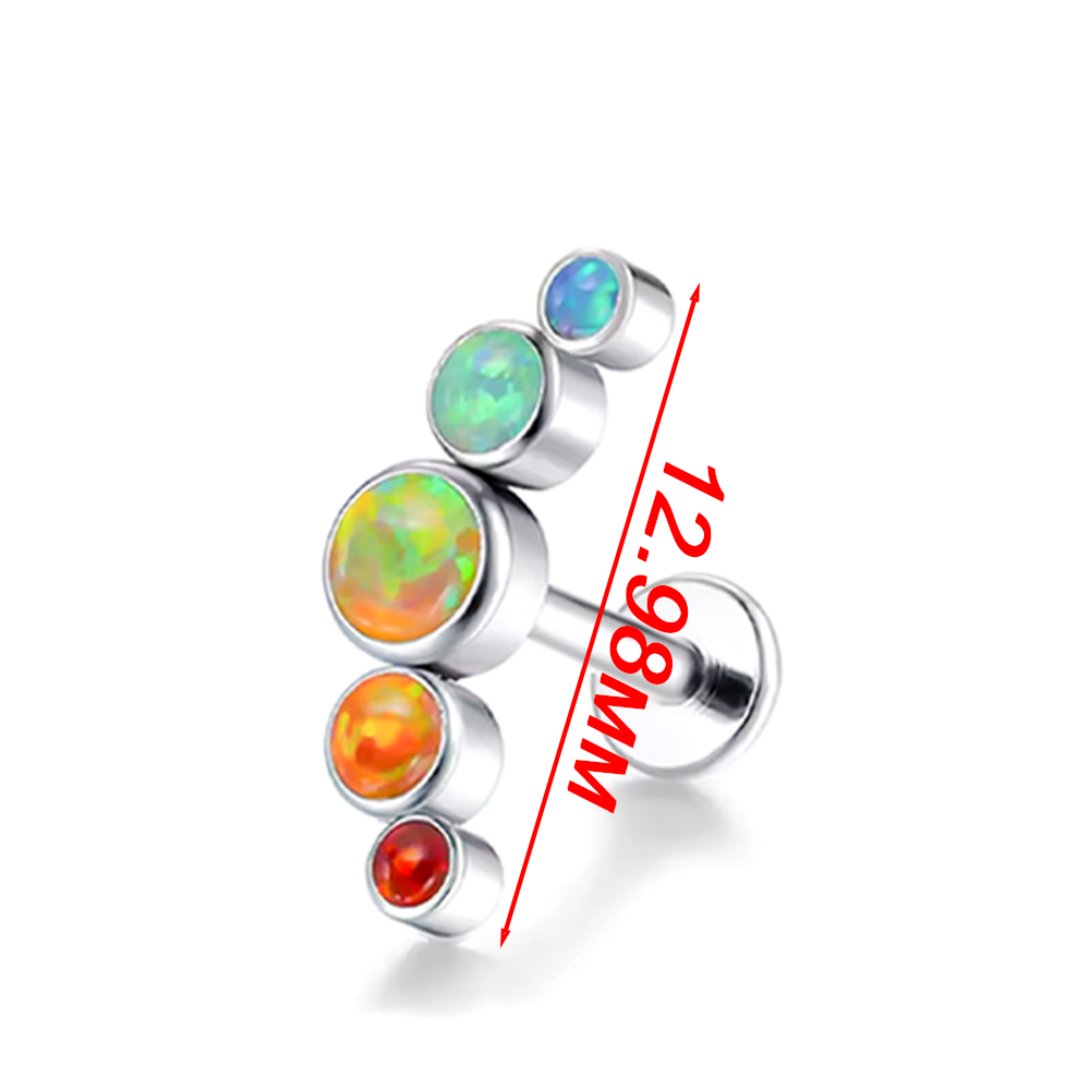 ต่างหูแบบห่วงห้าชั้น โอปอล ไทเ - Body Jewelry Quality บทวิจารณ์และราคา
