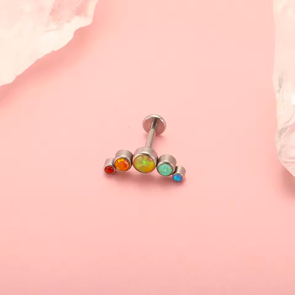 ต่างหูแบบห่วงห้าชั้น โอปอล ไทเ - Body Jewelry Quality บทวิจารณ์และราคา