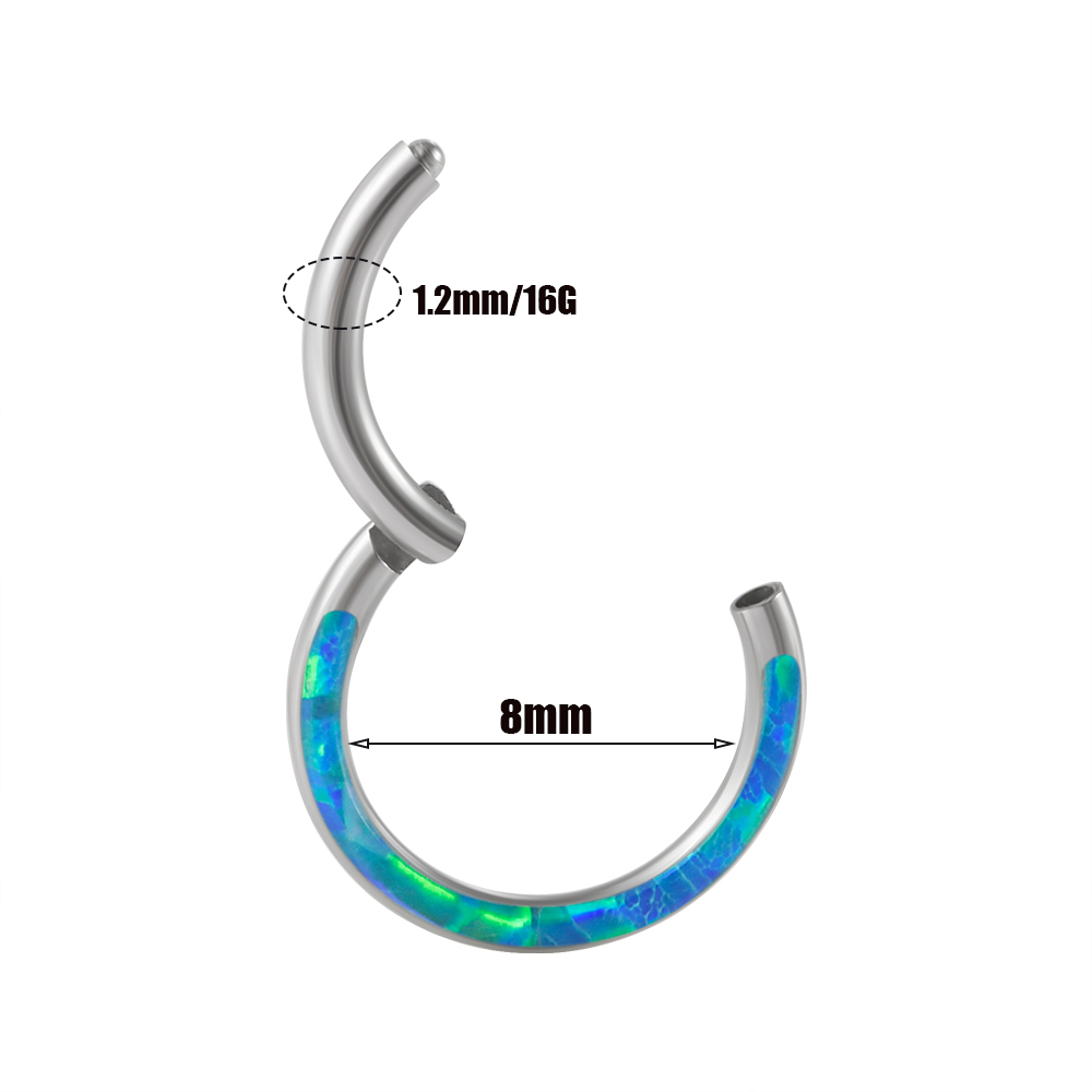 ห่วงเหล็กโอปอลแบบห่วงคล้องจมูก - Body Jewelry Quality บทวิจารณ์และราคา