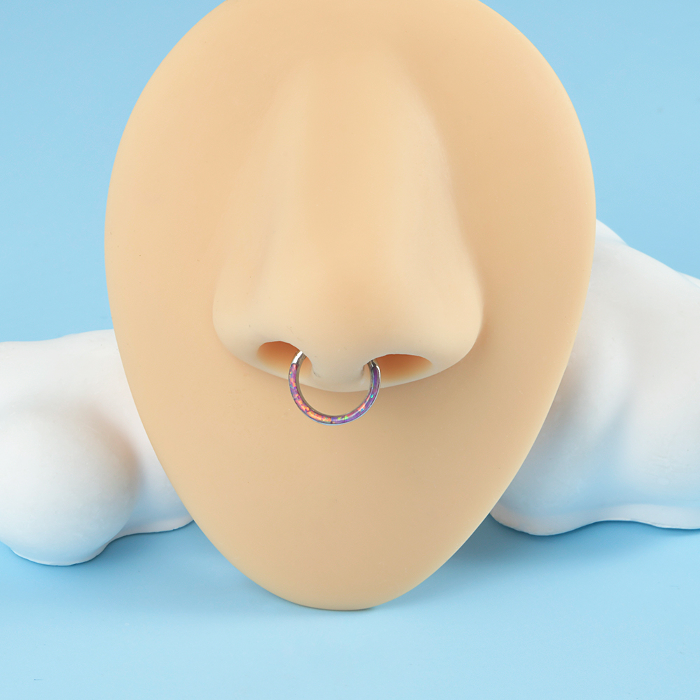 ห่วงเหล็กโอปอลแบบห่วงคล้องจมูก - Body Jewelry Quality บทวิจารณ์และราคา