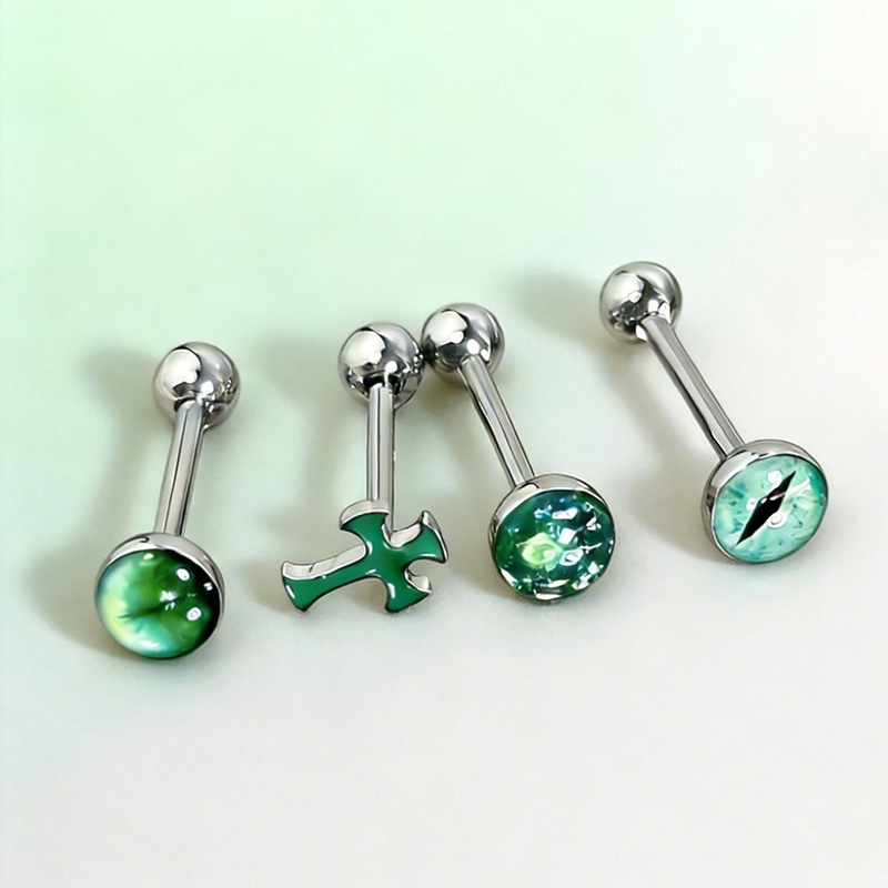 จิวแท้ไทเทเนียมรูปไม้กางเขนสีเ - Body Jewelry Quality บทวิจารณ์และราคา