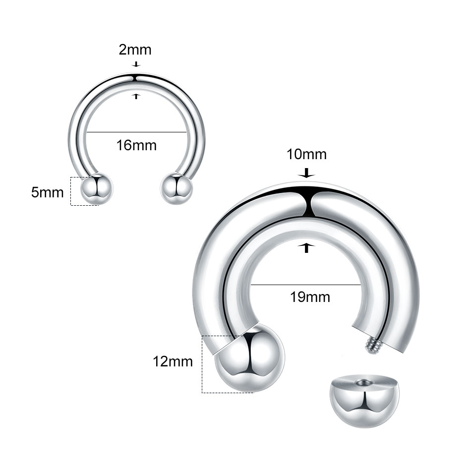 แหวนสแตนเลสขนาดใหญ่ 1 ชิ้น รุ่ - Body Jewelry Gauges บทวิจารณ์และราคา