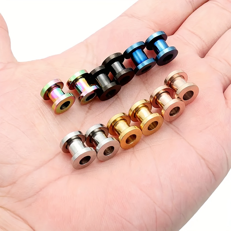ใหม่2ชิ้นที่มีสีสันอลูมิเนียมส - Body Jewelry Gauges บทวิจารณ์และราคา