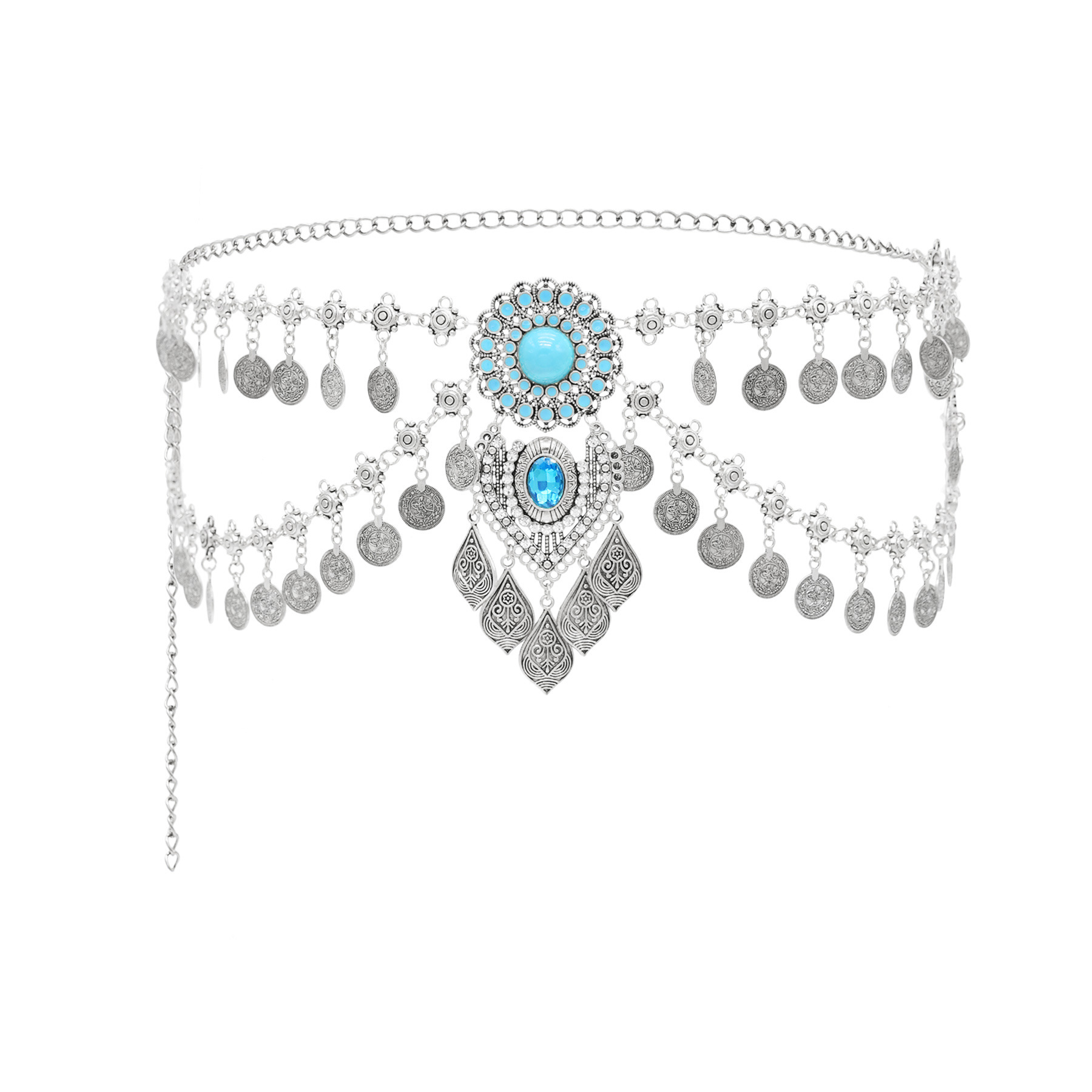 สร้อยคาดเอวสีเทอร์ควอยส์เทียมป - Body Jewelry In Bulk บทวิจารณ์และราคา