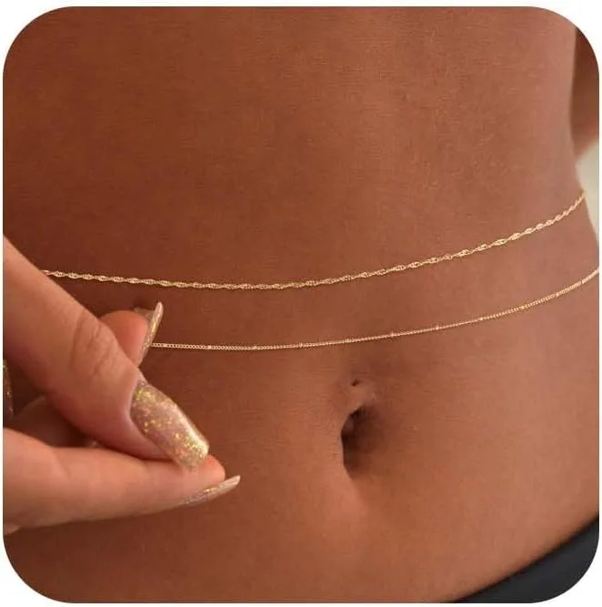 สร้อยคาดเอวชุบทอง 14k ขนาด 26- - Body Jewelry Waterproof บทวิจารณ์และราคา