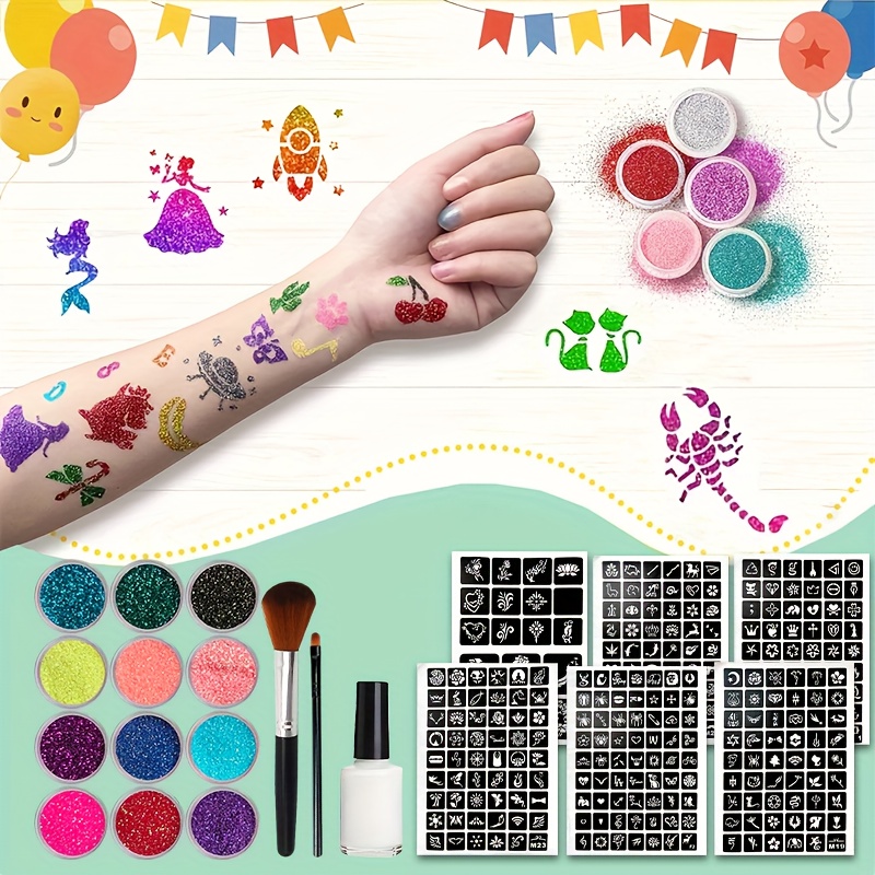 ชุดสติ๊กเกอร์กากเพชร 12 สี พร้ - Body Jewelry Glue บทวิจารณ์และราคา