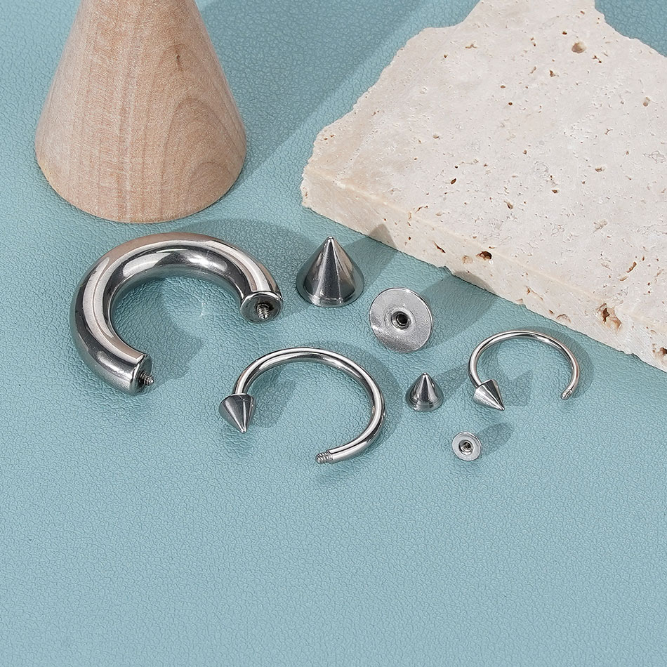 แหวนสแตนเลสทรงเกือกม้าขนาดใหญ่ - Body Jewelry Gauges บทวิจารณ์และราคา