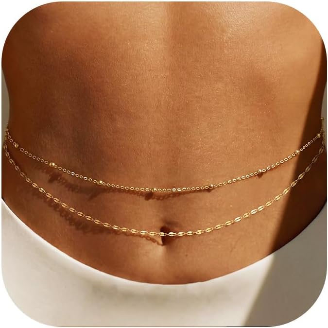 โซ่คาดเอวชุบทอง 14K สำหรับผู้ห - Body Jewelry Waterproof บทวิจารณ์และราคา